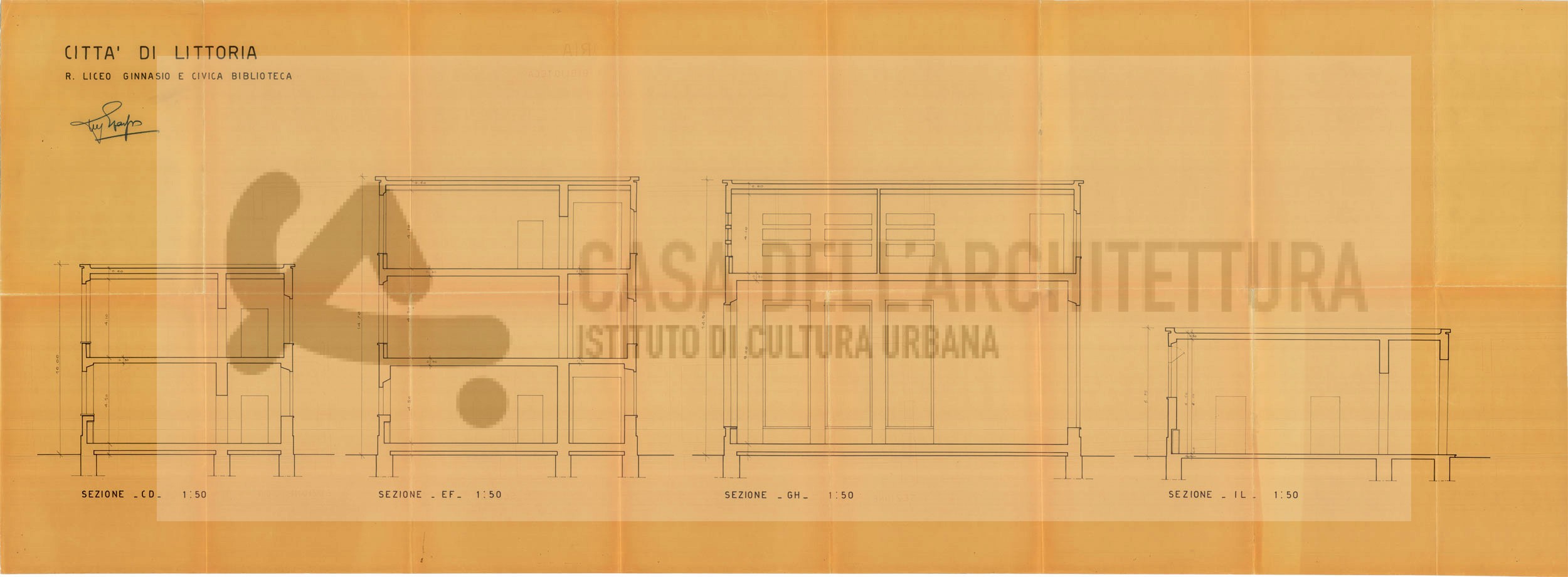 Al momento stai visualizzando Sezione C-D. – 1:50 ; Sezione E-F. – 1:50 ; Sezione G-H. – 1:50 ; Sezione I-L. – 1:50